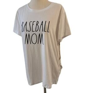 NWT Women's Baseball Mom T Shirt Rae Dunn Large